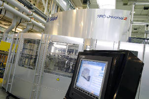 Rotary Blowing Machine produces 2,000 bottles/hr per mold.