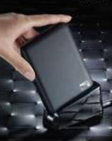 Portable External HDDs offer visual capacity indication.