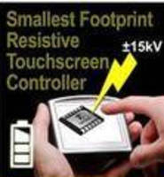 Touchscreen Controller features ±15 kV ESD protection.