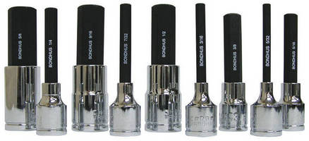 Steel Socket Bits come in sets with varying sizes.