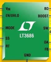 Step-Down Switching Regulator withstands 55 V transients.