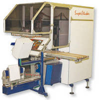 Automated Casing-In Machine provides hard cover bookbinding.