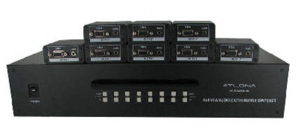 VGA Matrix Switcher includes 8 receiver units.