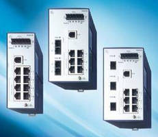 Managed Ethernet Switches offer redundancy, diagnostics.