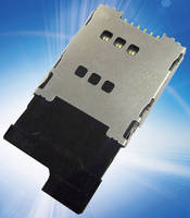 Low-Profile, 6-Pin SIM Card Reader features tray function.