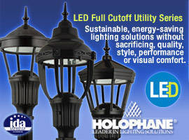 LED Luminaires incorporate nighttime-friendly optics.