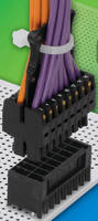 High-Density, Low-Voltage Connector features double-row design.