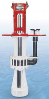 Thermoplastic Sump Pump has cantilevered, bearingless shaft.