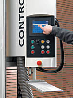 Vertical Panel Saw features color touch screen control.