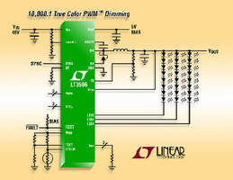 Step-Down DC/DC Converter drives up to 30 LEDs.