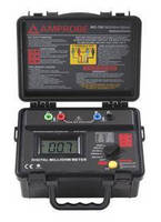 Battery-Powered Milliohm Meter offers portable operation.