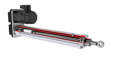 Push-Rod Style Ballscrew Linear Actuator is IP65-rated.