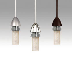 Socket Sets integrate LEDs into glass pendants.