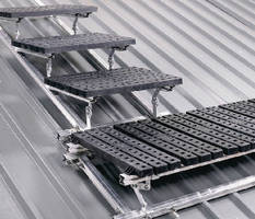 Slip-Resistant Walkway provides safety on roof surfaces.
