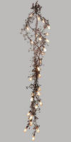 Rustic Chandeliers feature steel vine and leaf design.