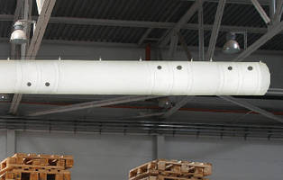 HVAC Fabric Air Dispersion System accommodates 6,000 cfm.