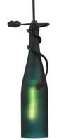 Wine Bottle Pendant Fixture illuminates commercial spaces.