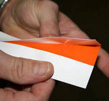 Vinyl Labeling Tape features slit liner for easy separation.