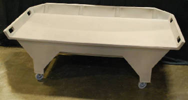 Ergonomic Table aids assembly and promotes sanitation.