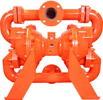 AODD Pump features 3 in. top inlet and bottom discharge.