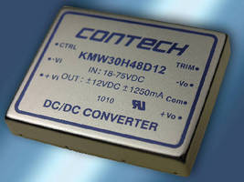 DC/DC Converters deliver 30 W of regulated output power.