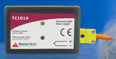 Temperature Data Logger uses thermocouples and batteries.