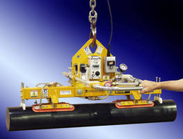 Pneumatic Vacuum Lifter prevents damage to cylindrical loads.