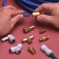 Push-to-Connect Fittings are offered in acetal and brass.