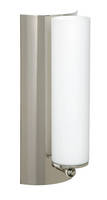Cylindrical Glass Wall Sconce uses CFL lamps.