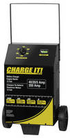 Wheeled Battery Charger offers multiple charging rates.