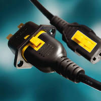 Power Cords latch into IEC connectors and power entry modules.