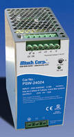 DIN Rail Mount AC/DC Power Supplies offer wide input range.