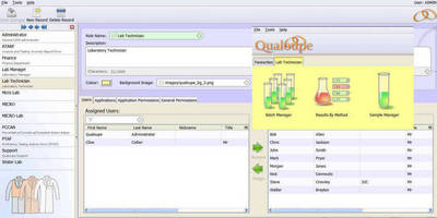 LIMS Software features role-specific user interface.