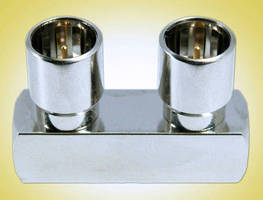 Coaxial U-Shaped Adapter features 2 F push-on male connectors.