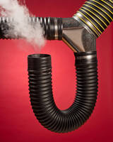 Thermoplastic Rubber Hosing features thermally welded cuffs.