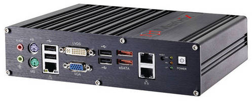 Rugged, Fanless Embedded Computer tolerates up to 100 G shock.