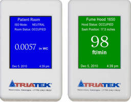 Fume Hood and Room Pressure Monitors feature color touchscreen.