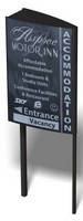 Double-Sided Sign is designed for optimal visibility.