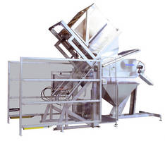 Tote Dumping System fosters sanitary material transfers.