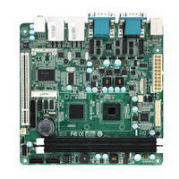 Industrial Mini ITX Motherboard leverages dual-core Atom CPU.