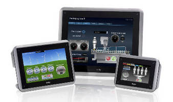 Touch Panel HMIs come in 4.3, 7, and 10.4 in. display sizes.