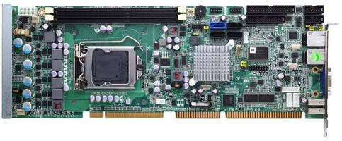 PICMG 1.0 Full-Size CPU Card offers diverse I/O options.