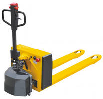 Ergonomic Pallet Truck features electric drive and manual lift.