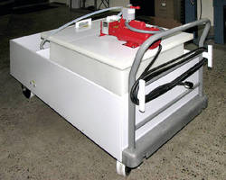Mobile Pump/Tank Cart handles caustics and ultrapure fluids.