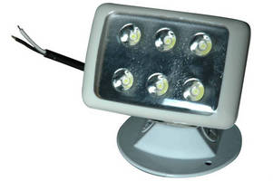 Compact LED Wall Pack Light is vapor- and water-proof.