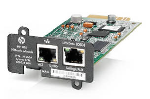UPS Network Module remotely manages UPS and attached devices.