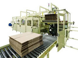 Horizontal Case Packer is designed for rolled and folded products.