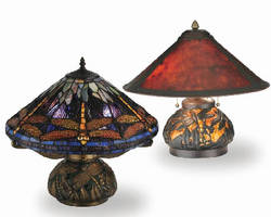 Table Lamps feature dragonfly accents.