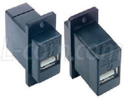 Unshielded USB 2.0 Couplers offer secure panel-mounting.