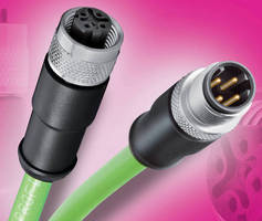 Single-Ended M12 Profinet Connectors feature overmolded cable.